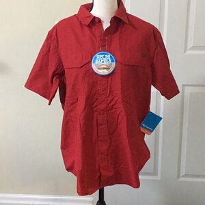 Columbia Men's Red Short Sleeve Shirt